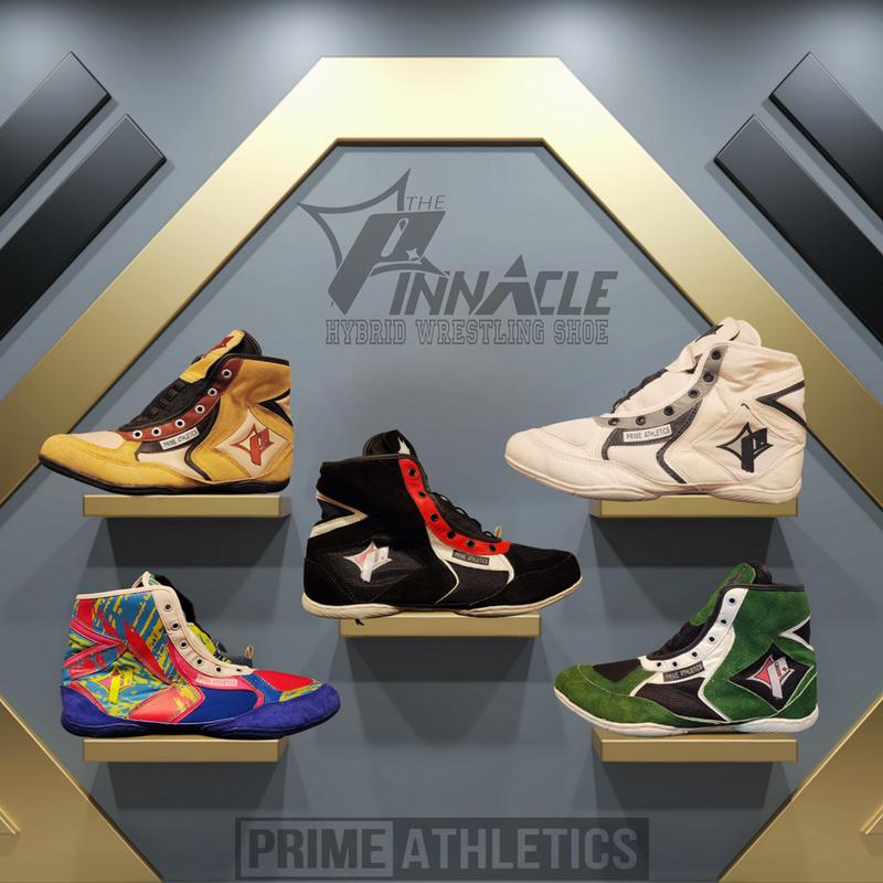 The Pinnacle Hybrid Wrestling Shoe by Prime Athletics — five colorways